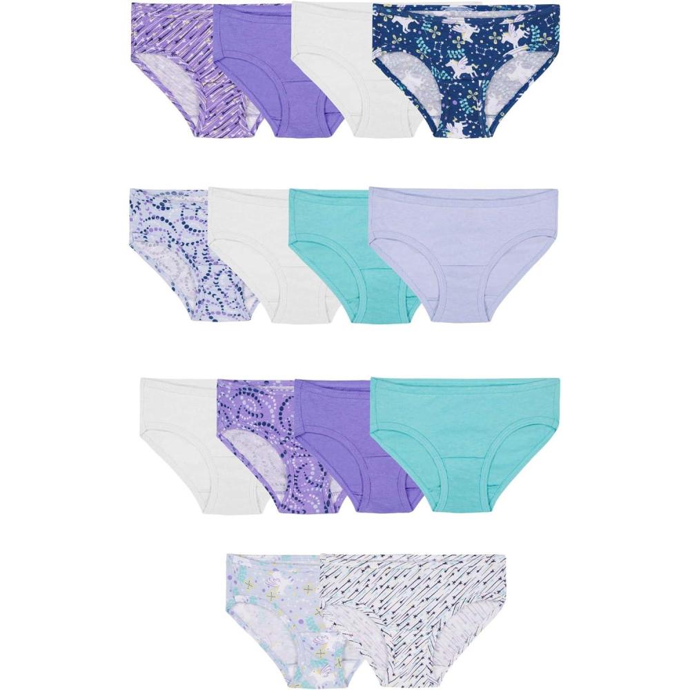 imageFruit of the Loom Girls Cotton Hipster Underwear14 Pack  Cotton Assorted