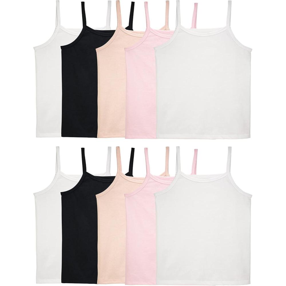 imageFruit of the Loom Girls Undershirts Camis ampamp TanksCami  10 Pack  Assorted