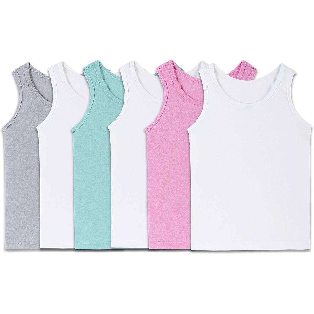 imageFruit of the Loom Girls Undershirts Camis ampamp TanksToddler Tank  6 Pack  Assorted