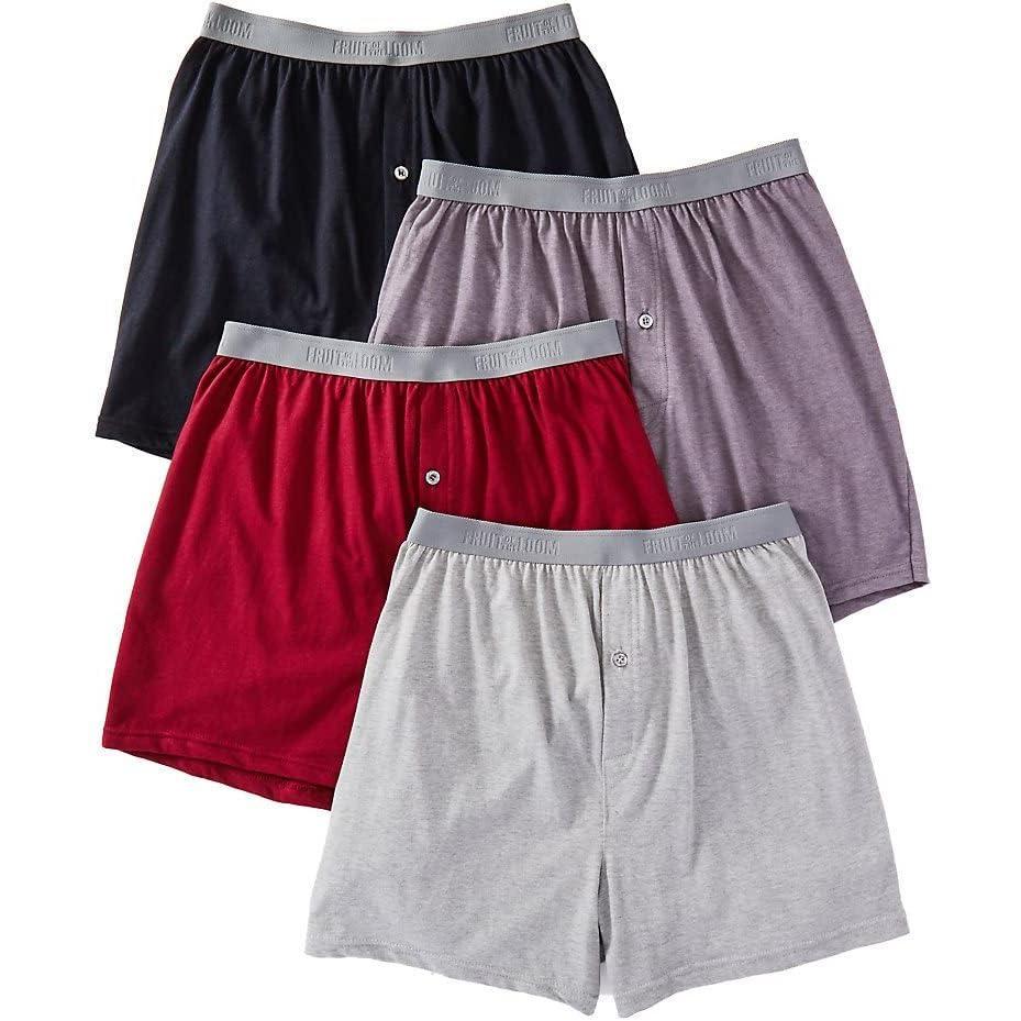imageFruit of the Loom Mens Big ampamp Tall Undershirt MultipacksBoxer 4 Pack Knit Assorted