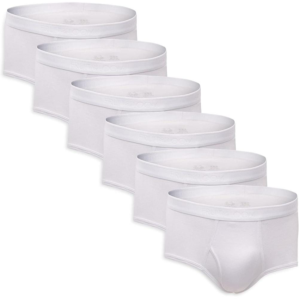 imageFruit of the Loom Mens Big ampamp Tall Undershirt MultipacksBrief  6 Pack  White