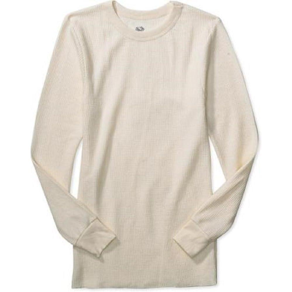 imageFruit of the Loom Mens Classic Midweight Waffle Thermal Underwear Crew TopNatural