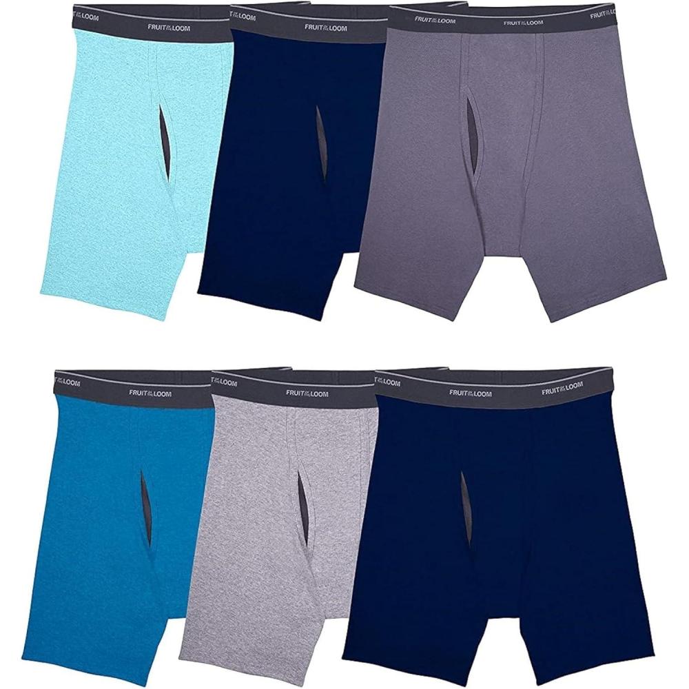 imageFruit of the Loom Mens Coolzone Boxer Briefs Moisture Wicking ampamp Breathable Assorted Color Multipacks6 Pack Assorted Colors