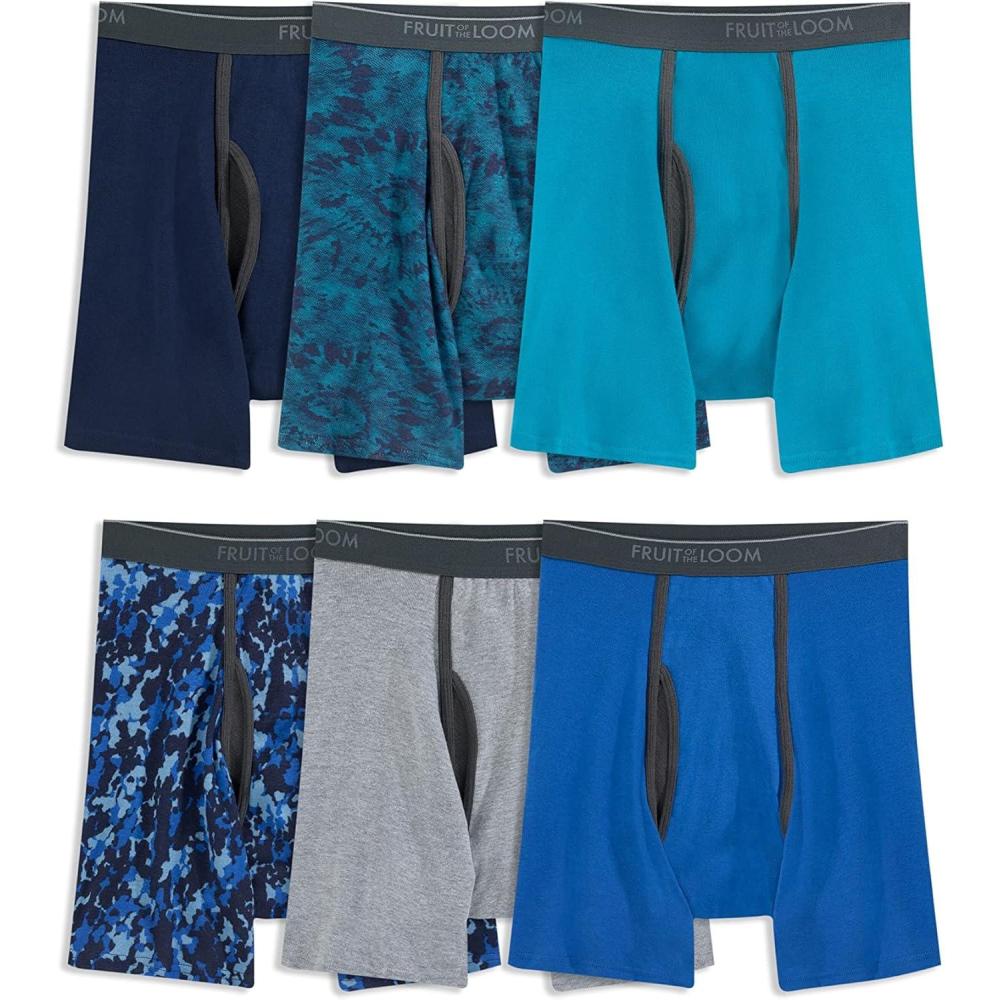 imageFruit of the Loom Mens Coolzone Boxer Briefs Moisture Wicking ampamp Breathable Assorted Color Multipacks6 Pack  Assorted Ringer