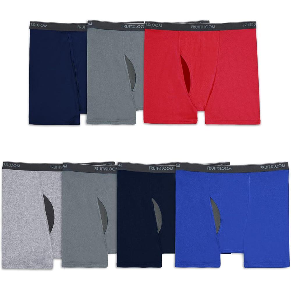 imageFruit of the Loom Mens Coolzone Boxer Briefs Moisture Wicking ampamp Breathable Assorted Color MultipacksBig Man  7 Pack  Assorted Colors