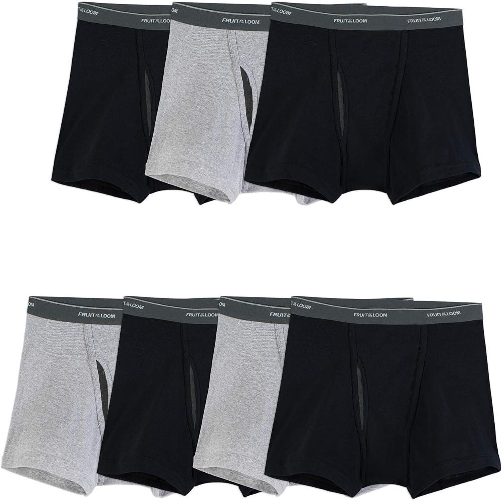 imageFruit of the Loom Mens Coolzone Boxer Briefs Moisture Wicking ampamp Breathable Assorted Color MultipacksShort Leg  7 Pack  BlackGray