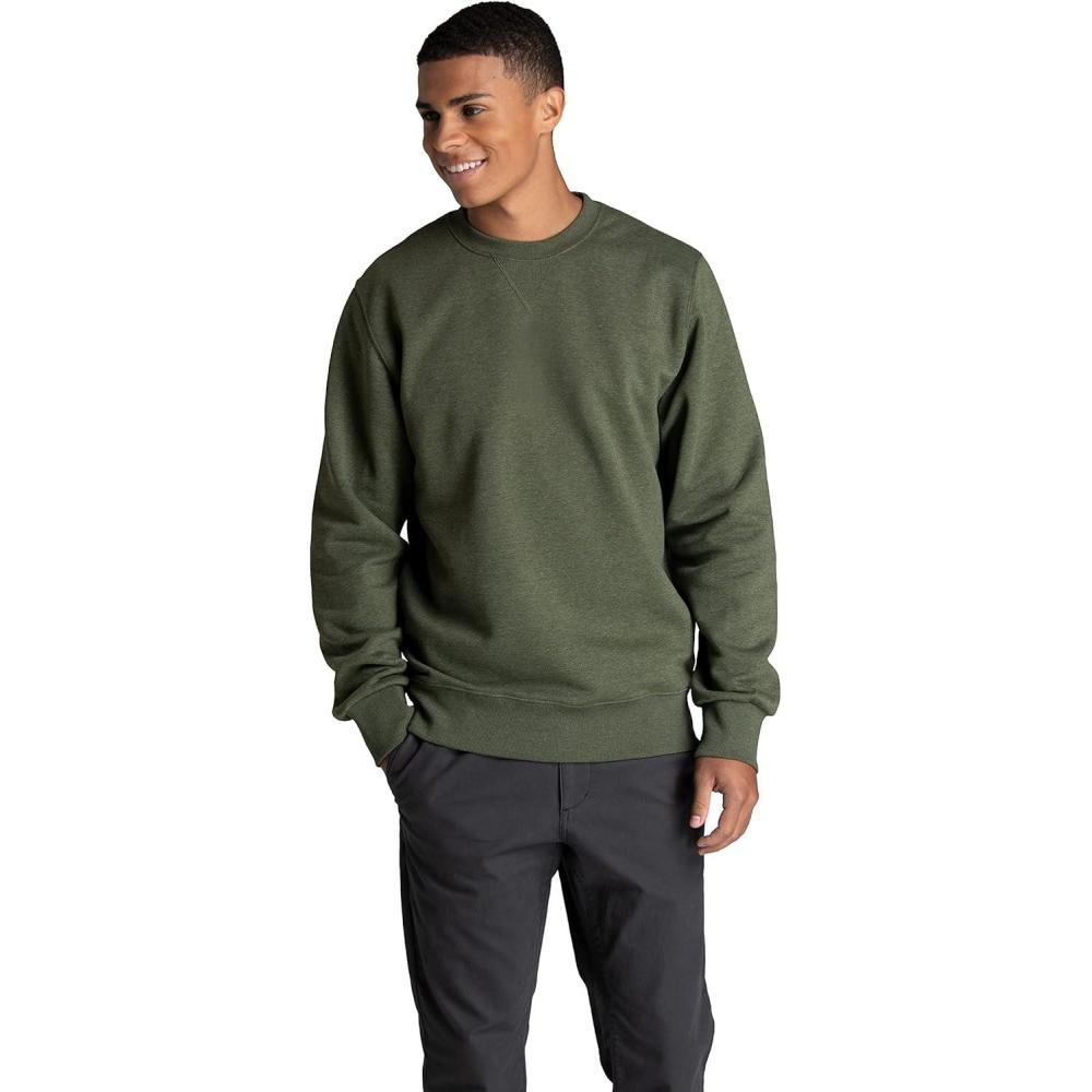 imageFruit of the Loom Mens Crafted Comfort Fleece SweatshirtsMilitary Green Heather