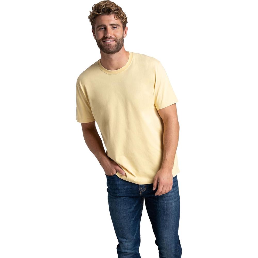 imageFruit of the Loom Mens Crafted Comfort Tee Relaxed ampamp Classic Fit Sizes S2XClassic Fit  Cotton  Cornfield