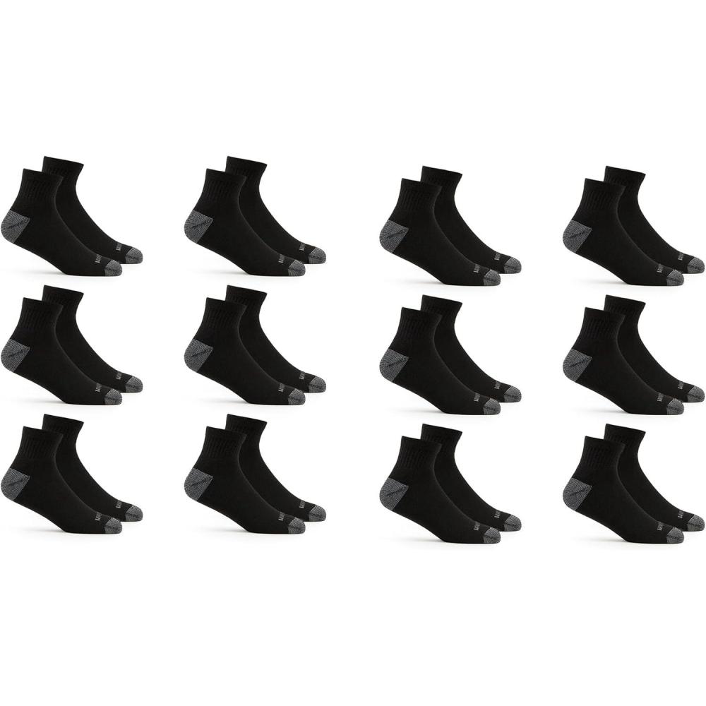 imageFruit of the Loom Mens Dual Defense Ankle Socks 12 PackBlack
