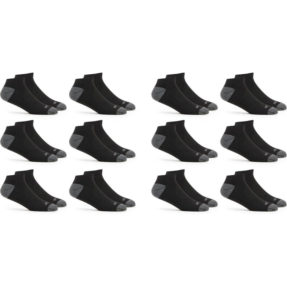 imageFruit of the Loom Mens Dual Defense Low Cut Socks 12 PackBlack