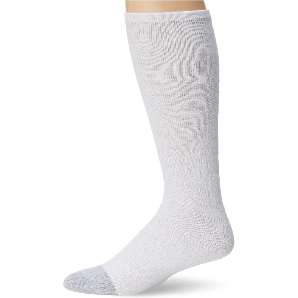 imageFruit of the Loom Mens Essential 6 Pair Pack Casual Cushioned SocksTube White 6 Pack