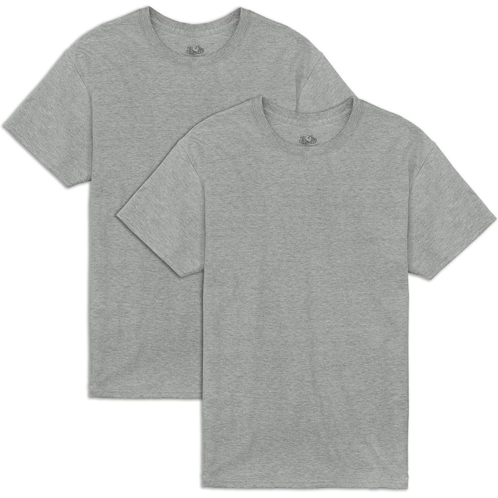 imageFruit of the Loom Mens Eversoft Cotton Odor Control ampamp Breathable Moisture Wicking TShirts2 Pack Grey Heather