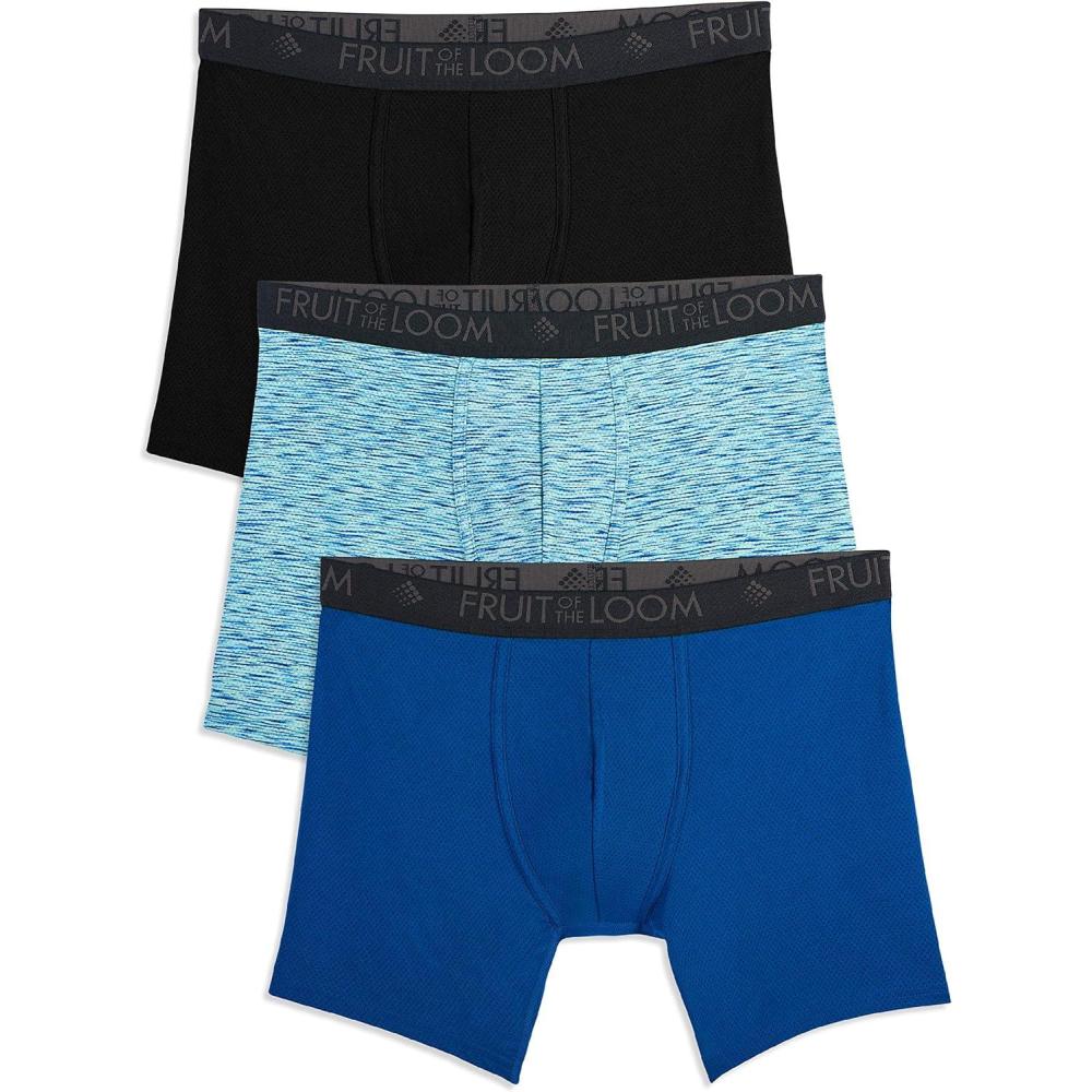 imageFruit of the Loom Mens Micro Mesh Boxer BriefsAssorted Print  Colors May Vary