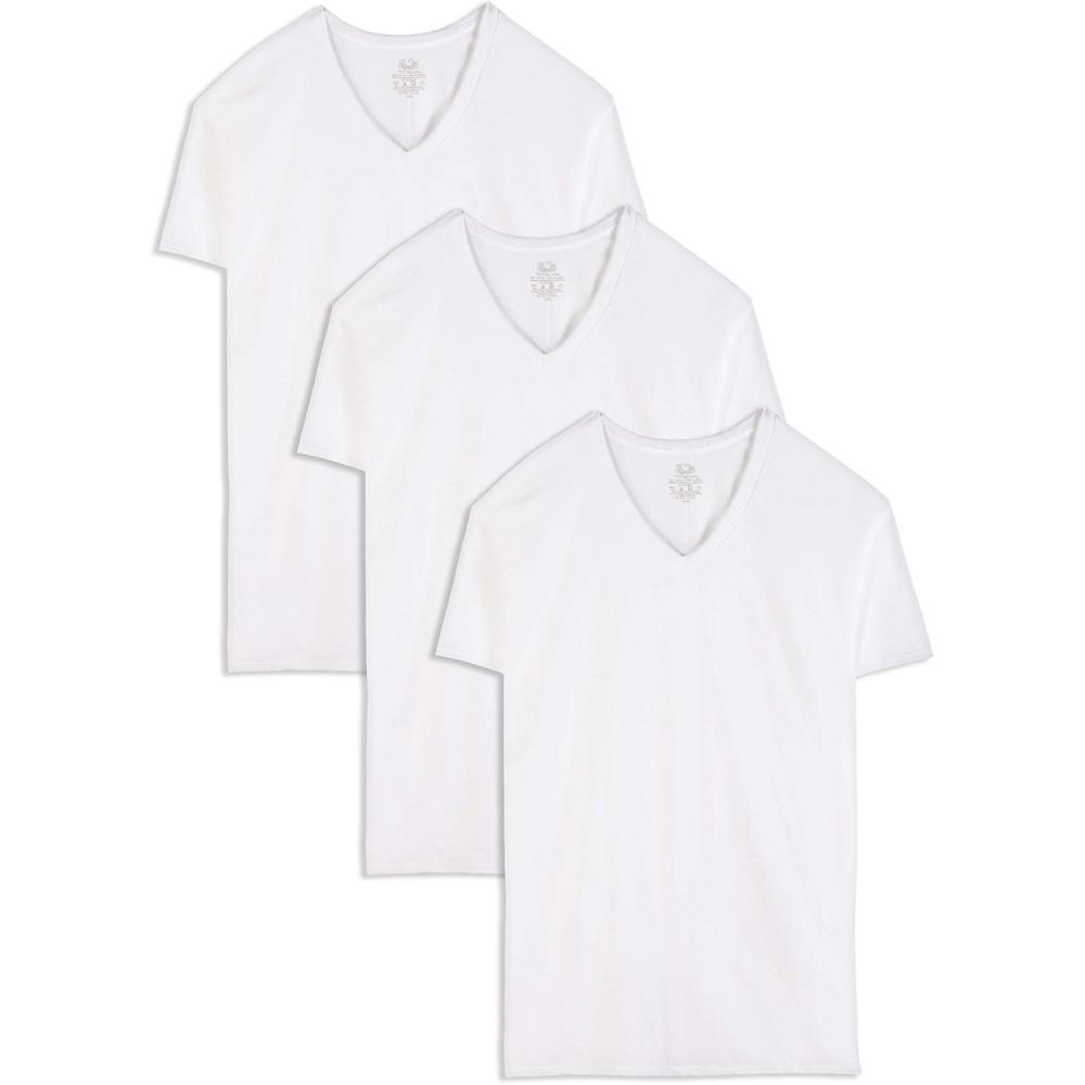 imageFruit of the Loom Mens Size Big TagFree Underwear ampamp Undershirts Tall ManV Neck3 Pack 3XLarge