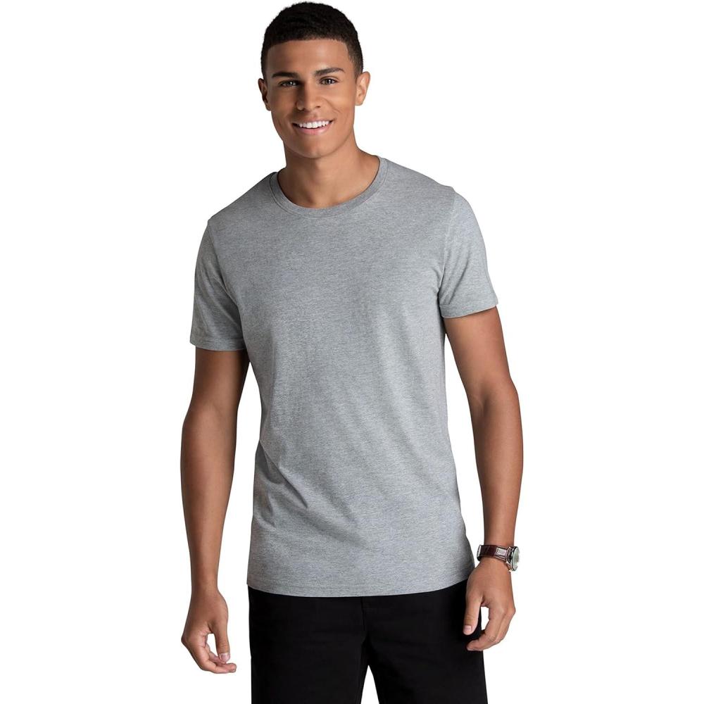 imageFruit of the Loom Recover Cotton TShirt Made with Sustainable Low Impact Recycled FiberGrey Heather