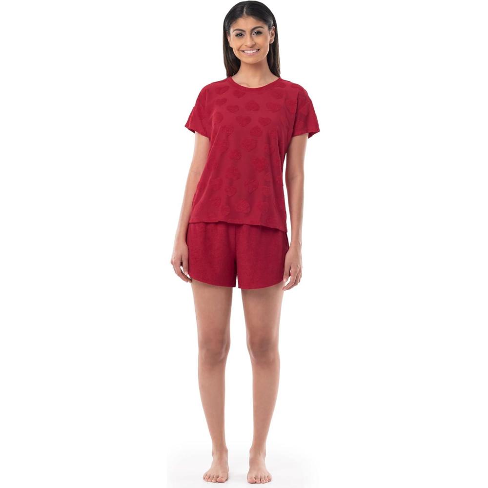 imageFruit of the Loom Womens Beyondsoft Sleep Tee and Shorts SetRadiant Red