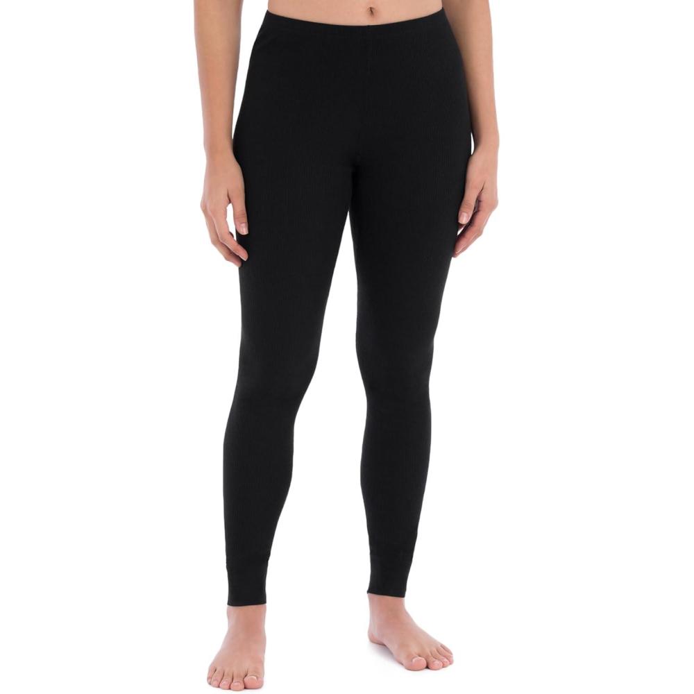 imageFruit of the Loom Womens Micro Waffle Thermal BottomBlack