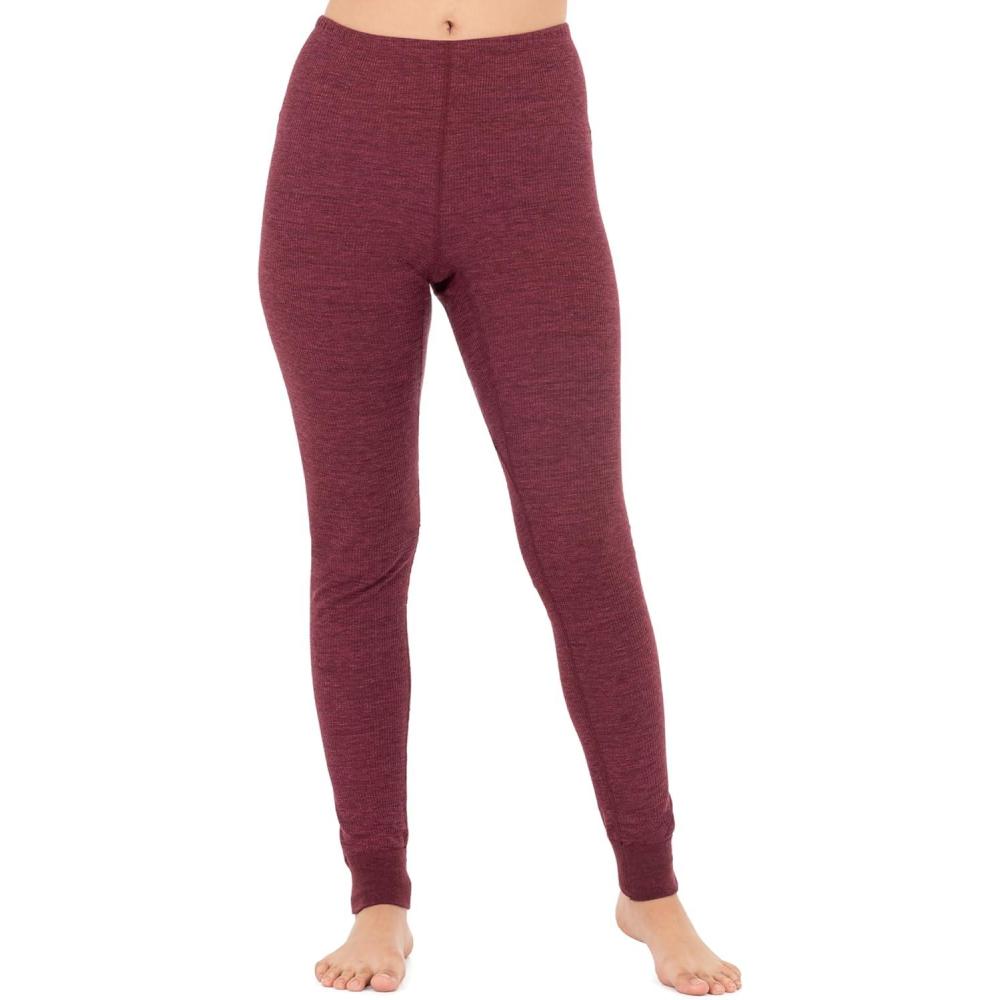 imageFruit of the Loom Womens Micro Waffle Thermal BottomMerlot Heather