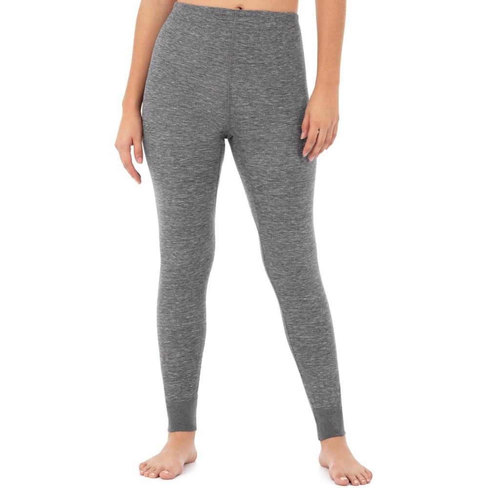 imageFruit of the Loom Womens Micro Waffle Thermal BottomSmoke Heather