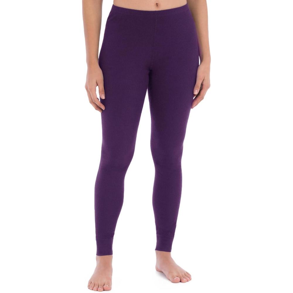 imageFruit of the Loom Womens Micro Waffle Thermal BottomViolet