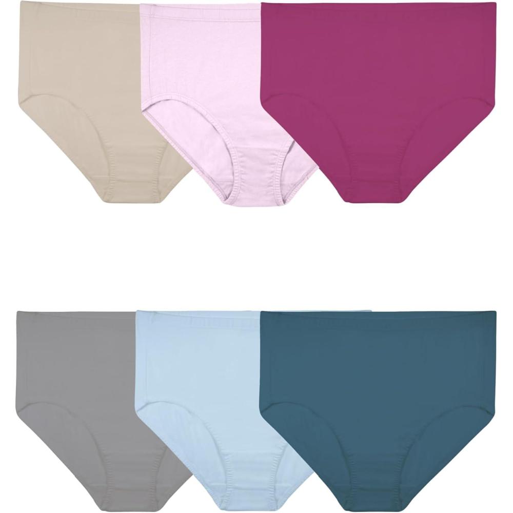 imageFruit of the Loom Womens Plus Size Underwear Briefs Fit for Me Designed to Fit Your CurvesBrief  Cotton Mesh  Colors May Vary