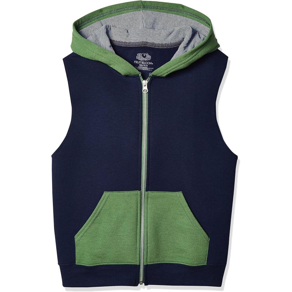 imageFruit of the Loom boys Fleece Sweatshirts Hoodies Sweatpants ampamp JoggersVest NavyGreen