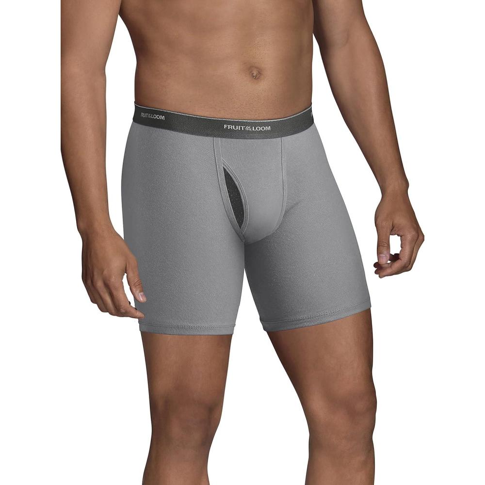 imageFruit of the Loom mens Big and Tall Tagfree Underwear Discontinued144 Pack  BlackGray