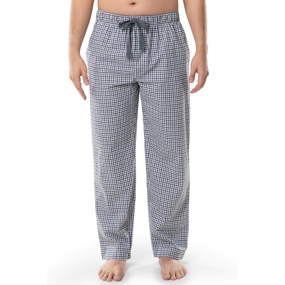 imageFruit of the Loom mens Broadcloth Woven Sleep Pajama PantEbony Plaid