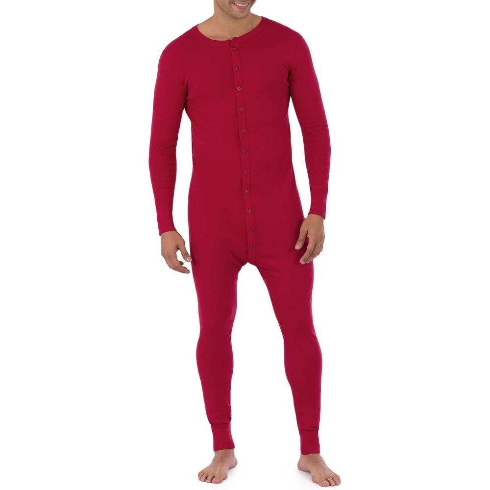 imageFruit of the Loom mens Premium Thermal Union SuitRed