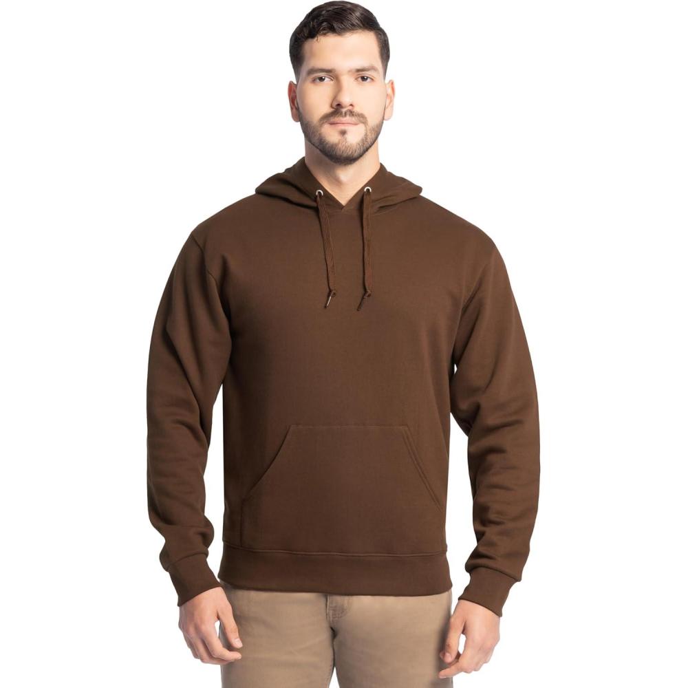 imageFruit of the Loom unisexadult Eversoft Fleece Pullover Hooded Sweatshirt Moisture Wicking ampamp BreathableWarm Mocha