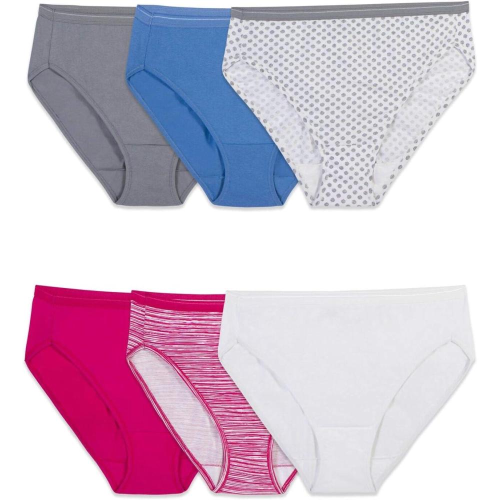 imageFruit of the Loom womens Cotton Hi Cut Brief6 Pack  Colors May Vary