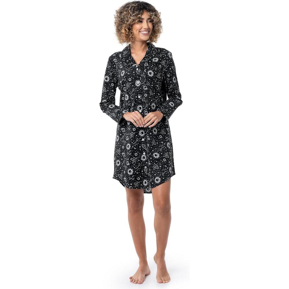 imageFruit of the Loom womens Flannel Sleep ShirtCosmic Sky