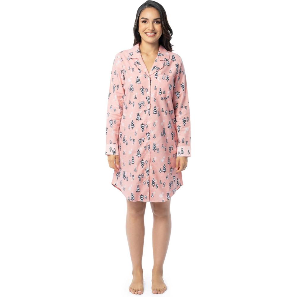 imageFruit of the Loom womens Flannel Sleep ShirtSnowy Trees