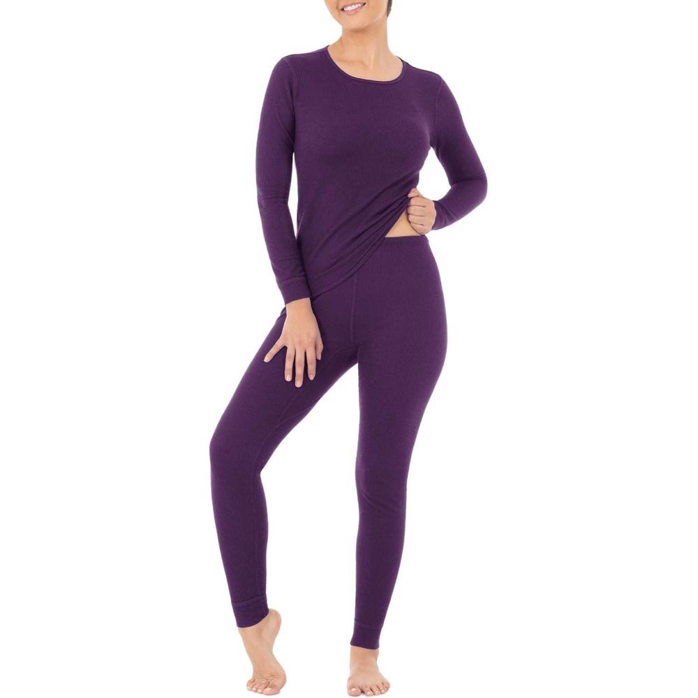 imageFruit of the Loom womens Micro Waffle Premium Thermal SetViolet