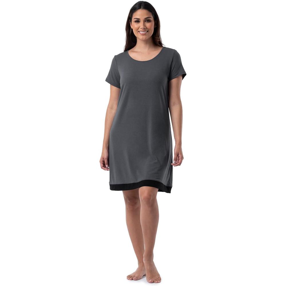 imageFruit of the Loom womens Super Soft and Breathable Sleep ShirtSoft Grey
