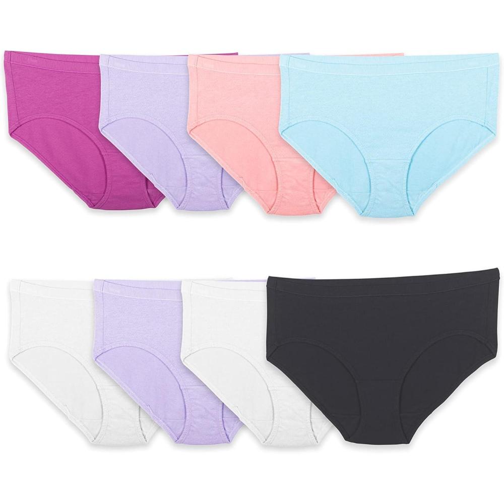 imageFruit of the Loom womens Women 5pk Premium Breathable Lowrise BriefCotton Mesh  Hipster  8 Pack  Colors May Vary