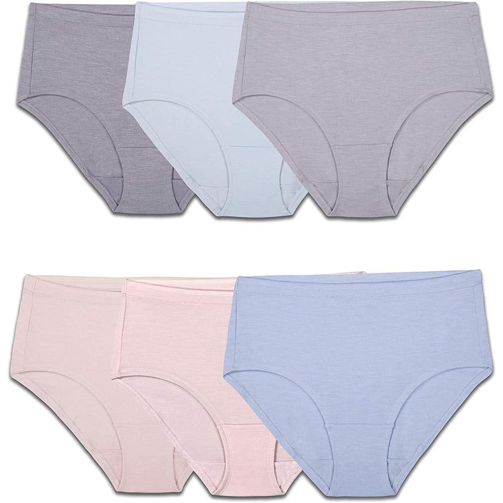 imageFruit of the Loom womens Womens Beyondsoft Underwear Super Soft Designed With Comfort in Mind Available in Plus SizeLow Rise Brief Modal 6 Pack Colors May Vary