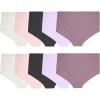 Plus Size Brief - 10 Pack - Black/White/Purple