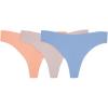 Thong - 3 Pack - Mango/Nude/Blue