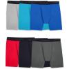 Big Man - Cotton Stretch Boxer Brief - 6 Pack Red/Blue/Grey