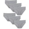 Bikini - Cotton Blend - 6 Pack (Heather Grey)