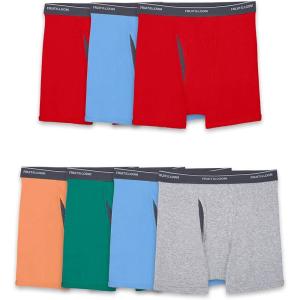 Fruit of the Loom Boys’ Boxer Briefs with Coolzone Fly(7 Pack – Assorted Colors)