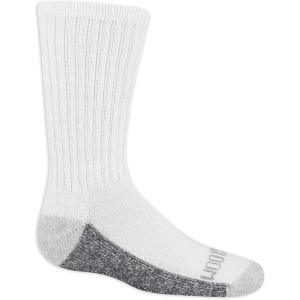 Fruit of the Loom Boys’ Dual Defense Crew Socks (10 Pack)(White)