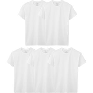 Fruit of the Loom Boys’ Eversoft Cotton Undershirts, T Shirts & Tank Tops(T Shirt – Boys – 5 Pack – White)
