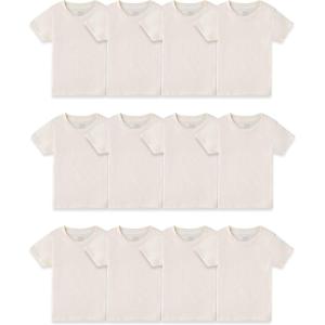 Fruit of the Loom Boys’ Eversoft Cotton Undershirts, T Shirts & Tank Tops(T Shirt – Toddler – 12 Pack – Natural Cotton)