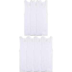 Fruit of the Loom Boys’ Eversoft Cotton Undershirts, T Shirts & Tank Tops(Tank – Boys – 7 Pack – White)