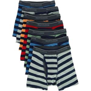 Fruit of the Loom Boys’ Tag Free Cotton Boxer Briefs(Assorted)