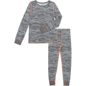 Fruit of the Loom Boys Waffle Thermal Underwear Set(Grey Camo)