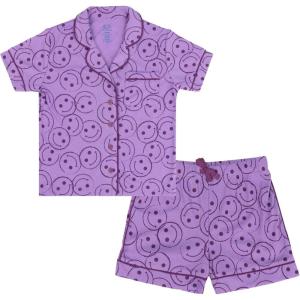 Fruit of the Loom Energize Girl’s Loose Fit Pajama Set(Candy Grape)