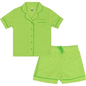 Fruit of the Loom Energize Girl’s Loose Fit Pajama Set(Spring Green)